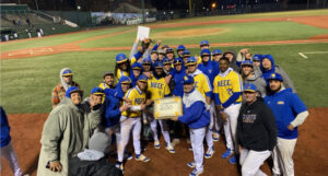 Baseball head coach Jeff Mejia pick up his 200 career win