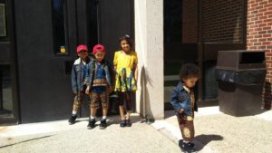 Even children attended the African Student's Club's fashion show