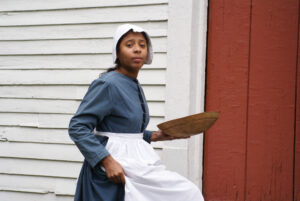 student dressed up in a colonial costume 