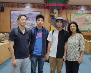 Gyani Pradhan Wong Ah Sui and his father, brother and mother before COVID-19. Photo by: Gyani Pradhan Wong Ah Sui