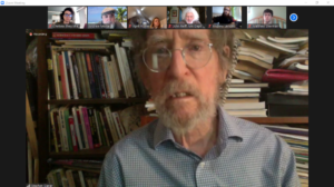 Professor Steve Slaner in a zoom meeting