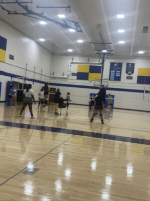 NECC Women's Volleyball practicing and getting prepared for the season 