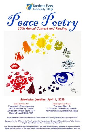 Peace Poetry contest poster