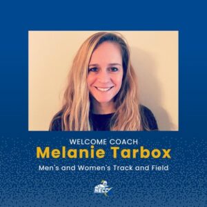 a portrait of Melanie Tarbox, the next track and field head coach