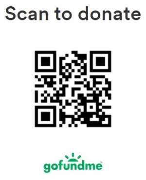 A QR code for a fundraiser for student.