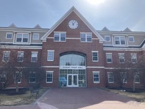 Robert Frost Hall on the campus of Southern New Hampshire University.