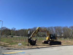 Photo of the landscape and installation of solar panels on the Haverhill campus