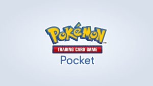 A photo of the logo for the pokemon pocket trading card game